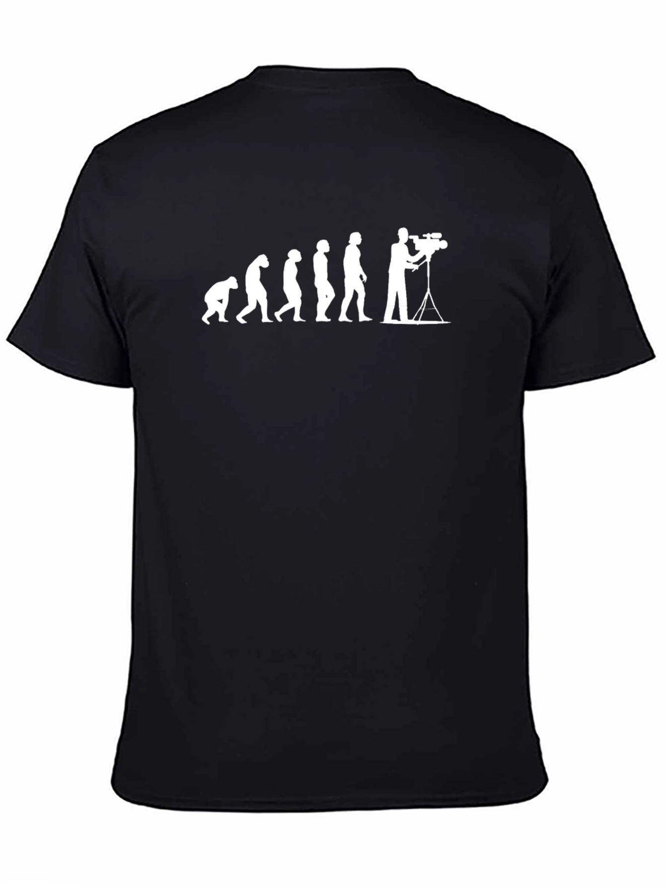 Cameraman Evolution Graphic T-Shirt - Black
