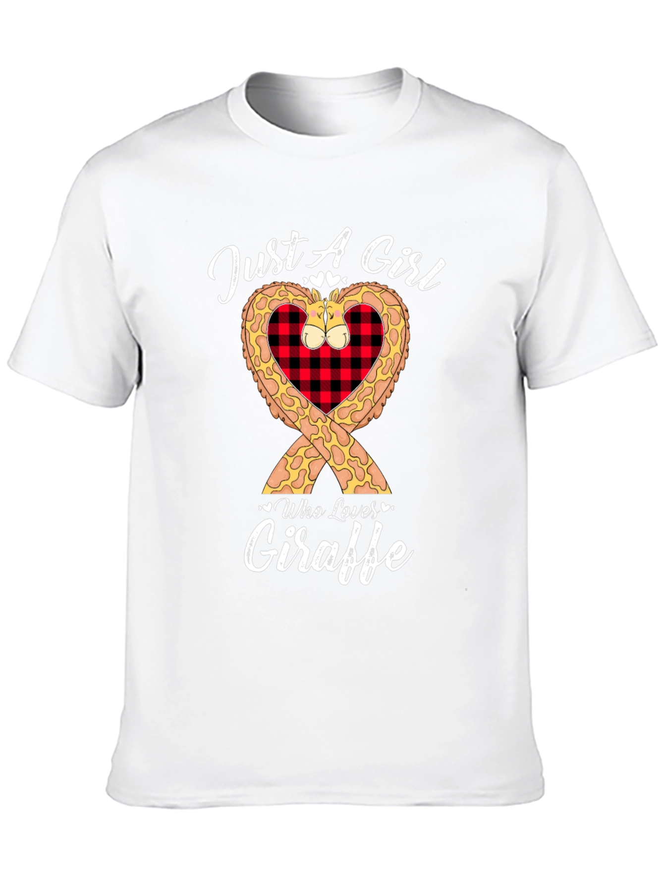 Just A Girl Who Loves Giraffe Graphic T-Shirt