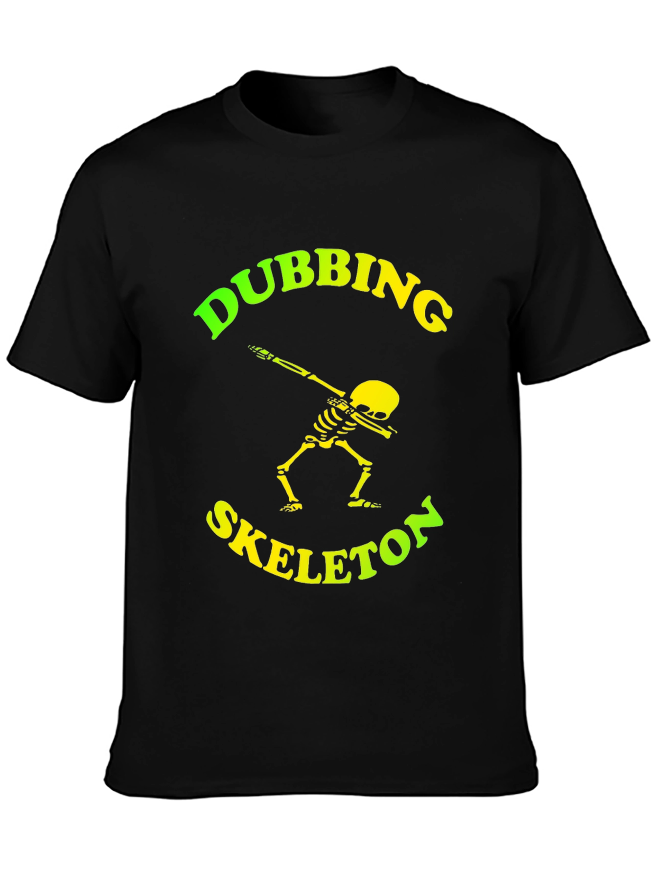 Dabbing Skeleton Graphic Tee - Trendy Black T-Shirt
