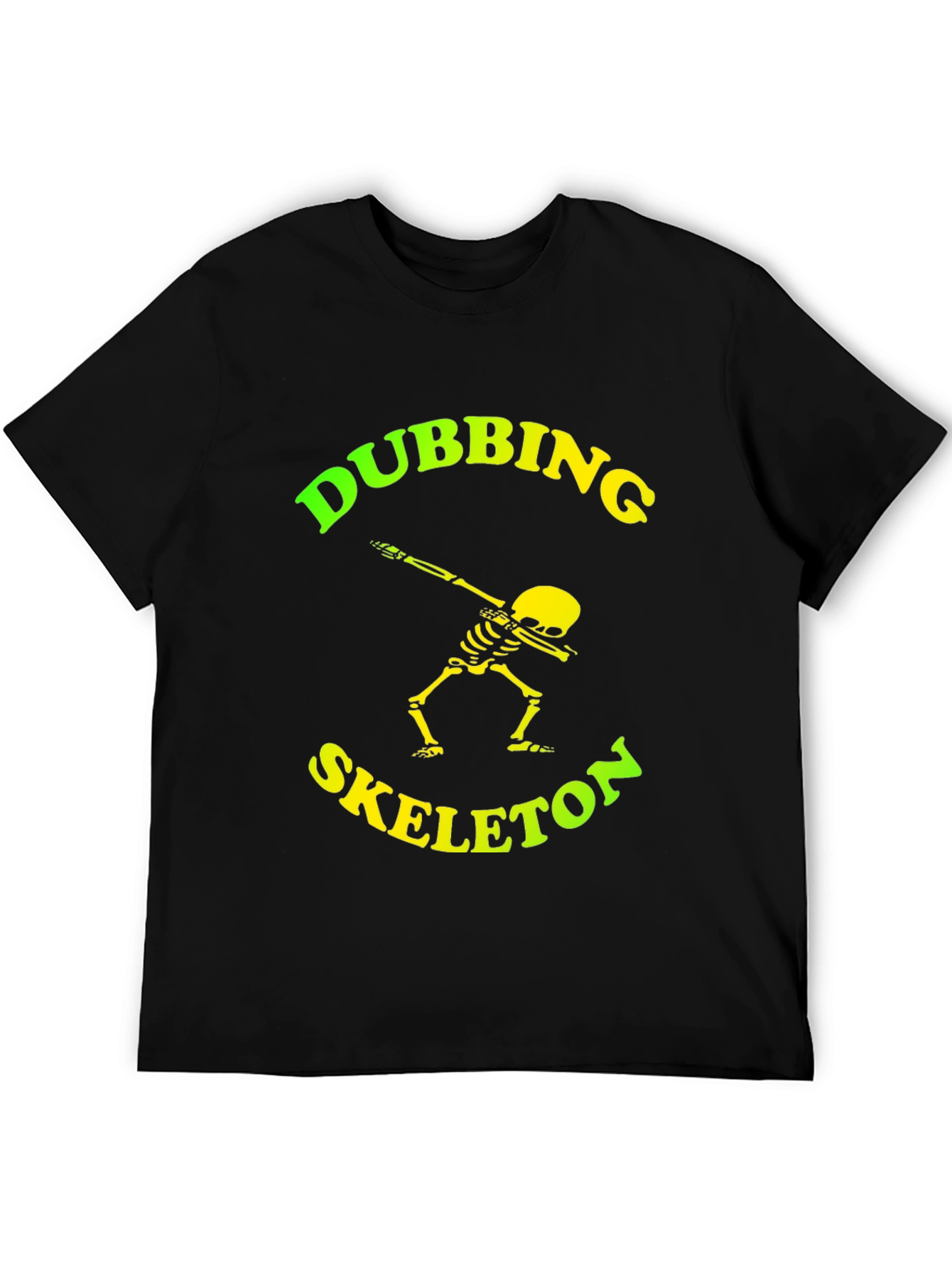 Dabbing Skeleton Graphic Tee - Trendy Black T-Shirt