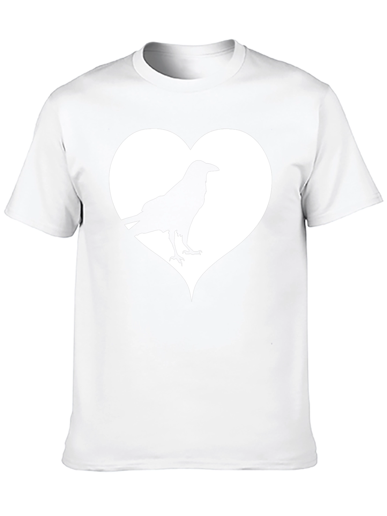 Raven Heart Graphic T-Shirt - Stylish Crow Tee