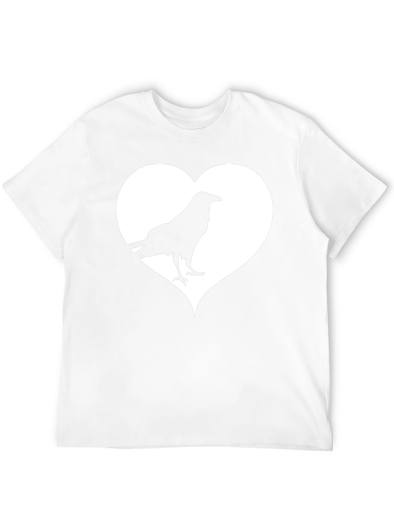 Raven Heart Graphic T-Shirt - Stylish Crow Tee