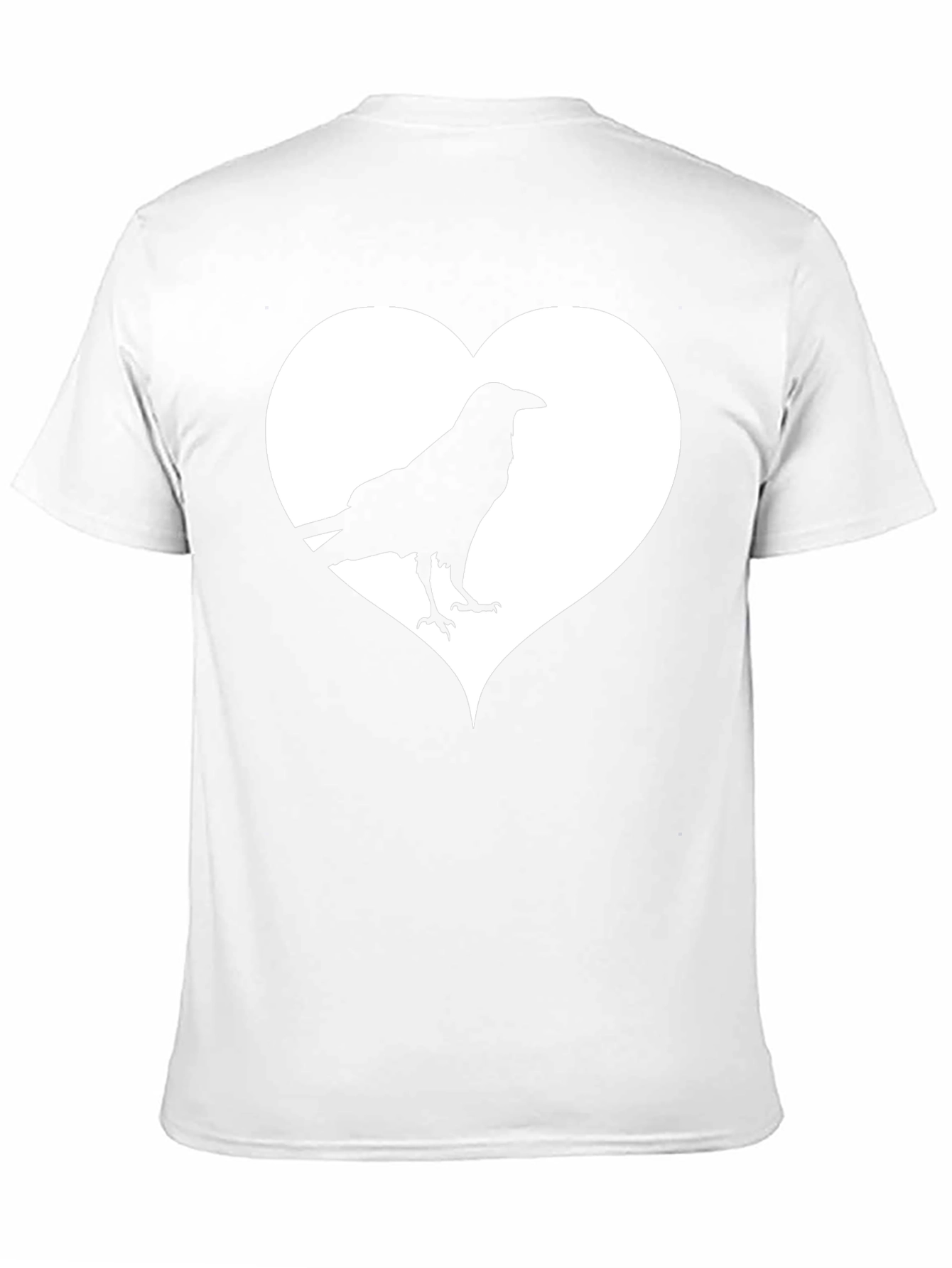 Raven Heart Graphic T-Shirt - Stylish Crow Tee