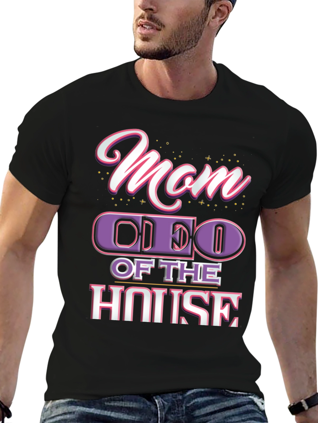 Mom CEO of the House Black T-Shirt