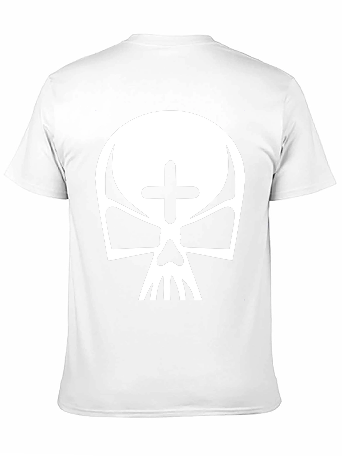 Skull with Cross T-Shirt - Gothic Style