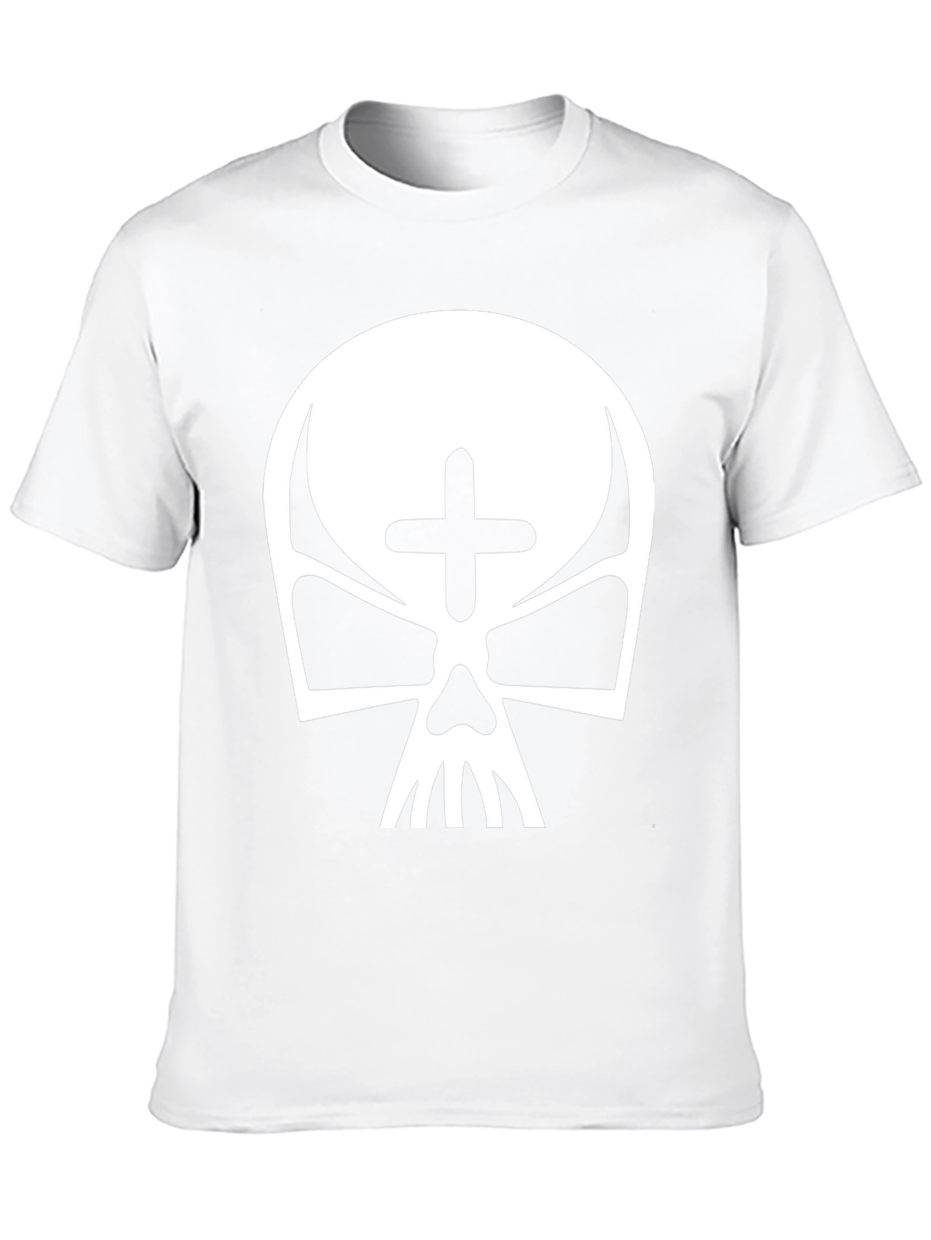Skull with Cross T-Shirt - Gothic Style