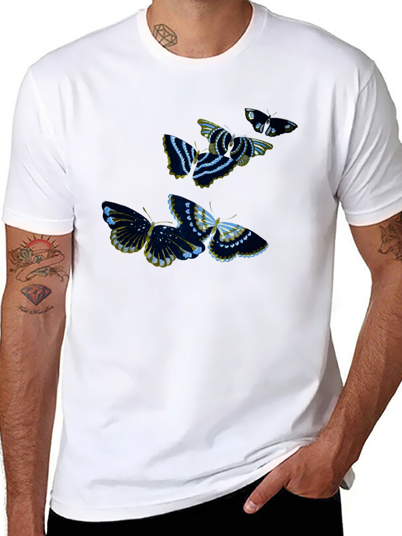 Butterfly Graphic Black T-Shirt