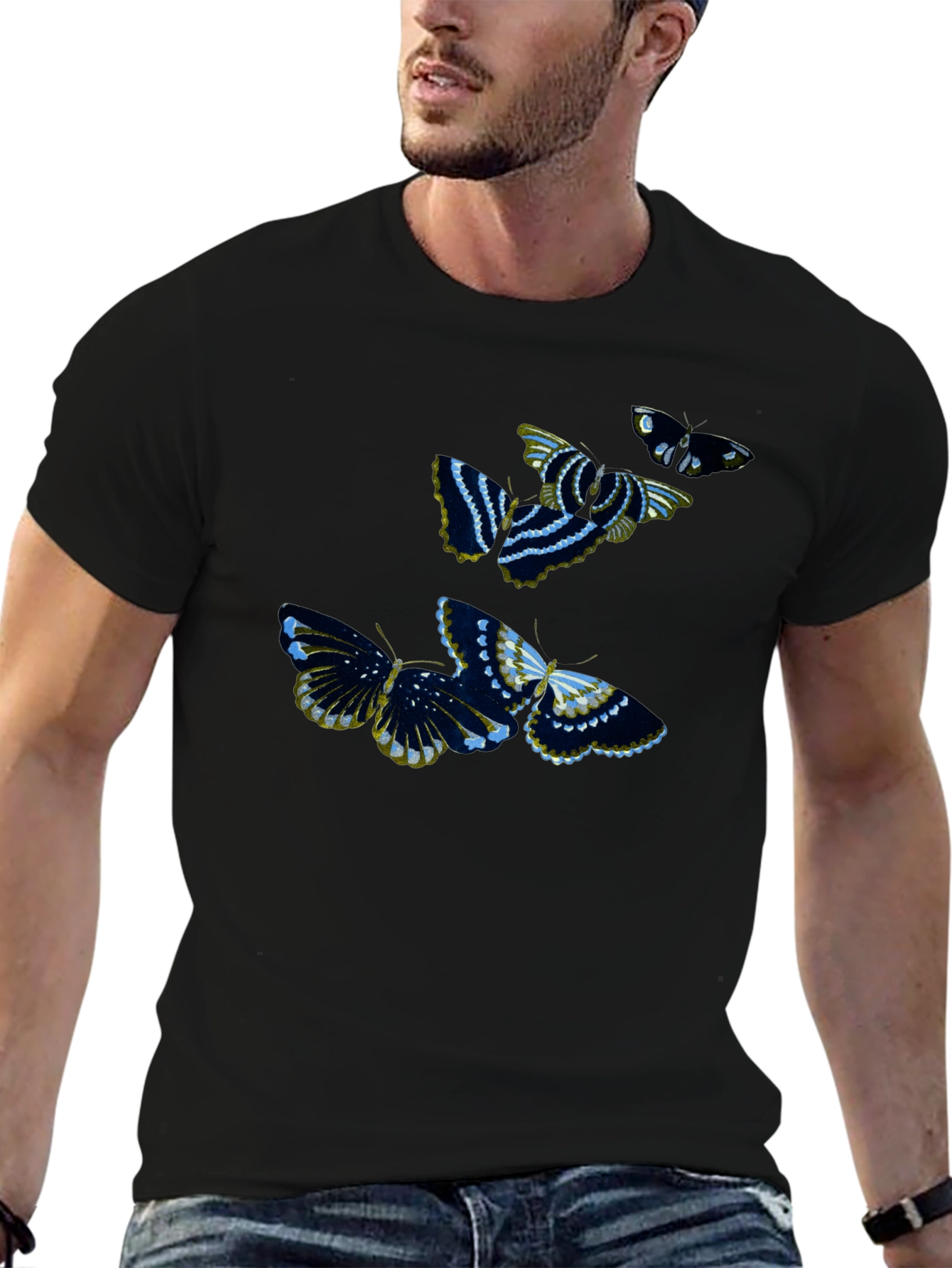 Butterfly Graphic Black T-Shirt