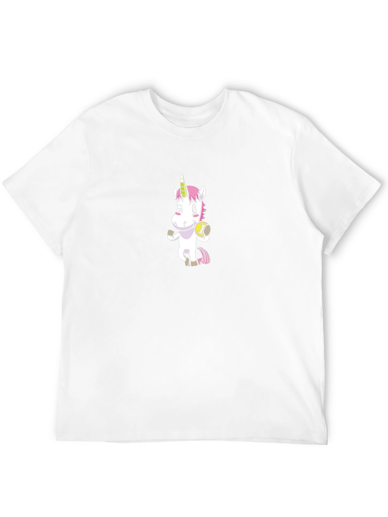 Unicorn with Ball Black T-Shirt