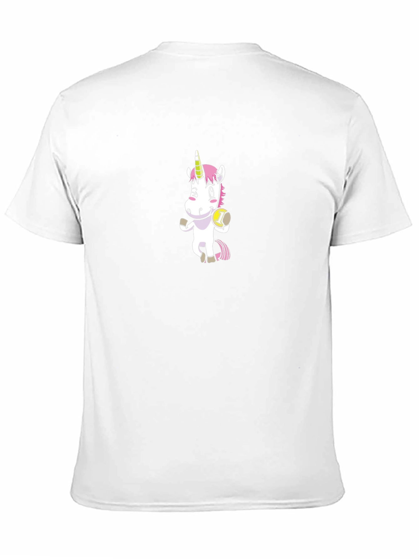 Unicorn with Ball Black T-Shirt