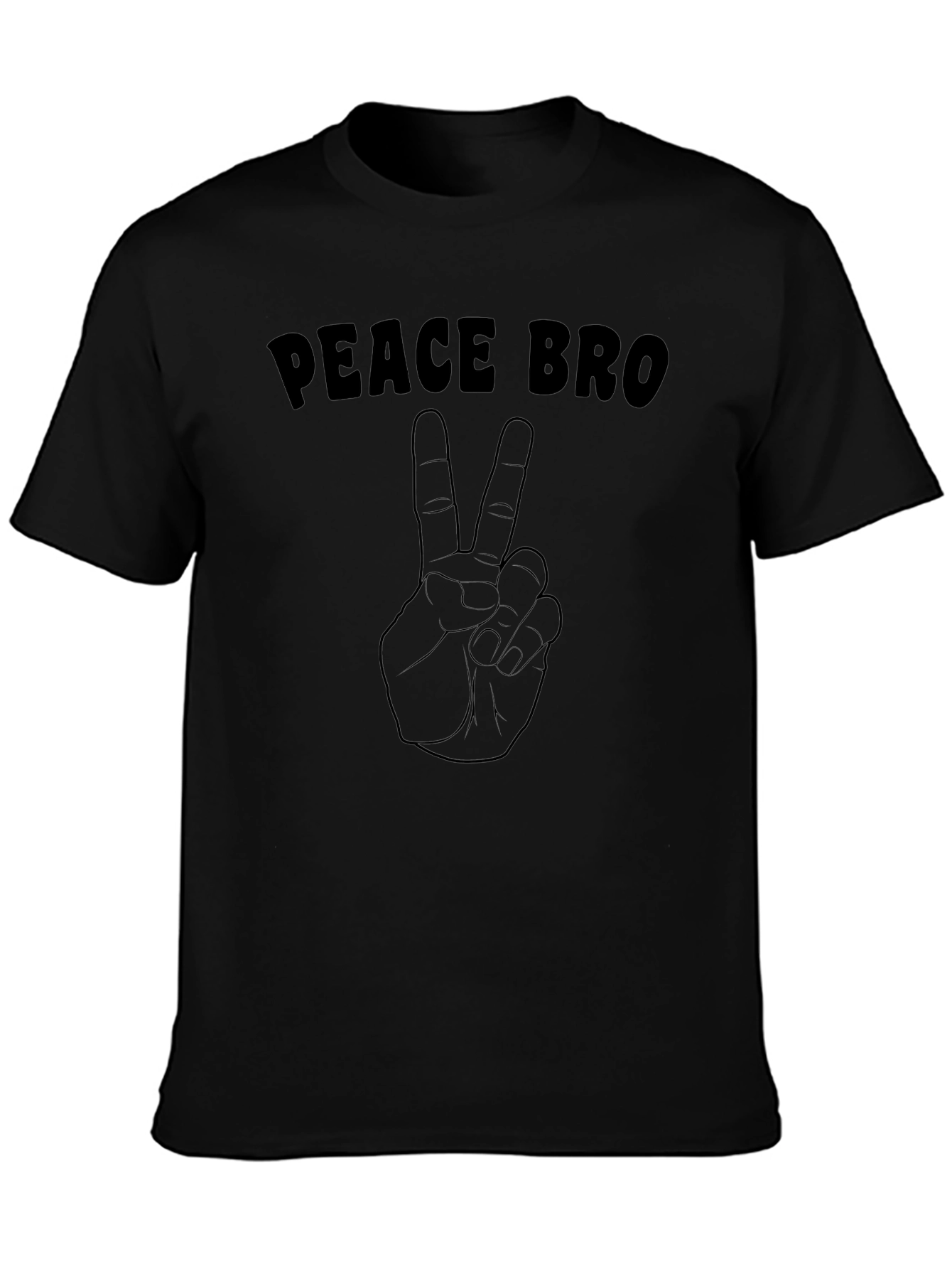 Peace Bro Graphic T-Shirt - Black