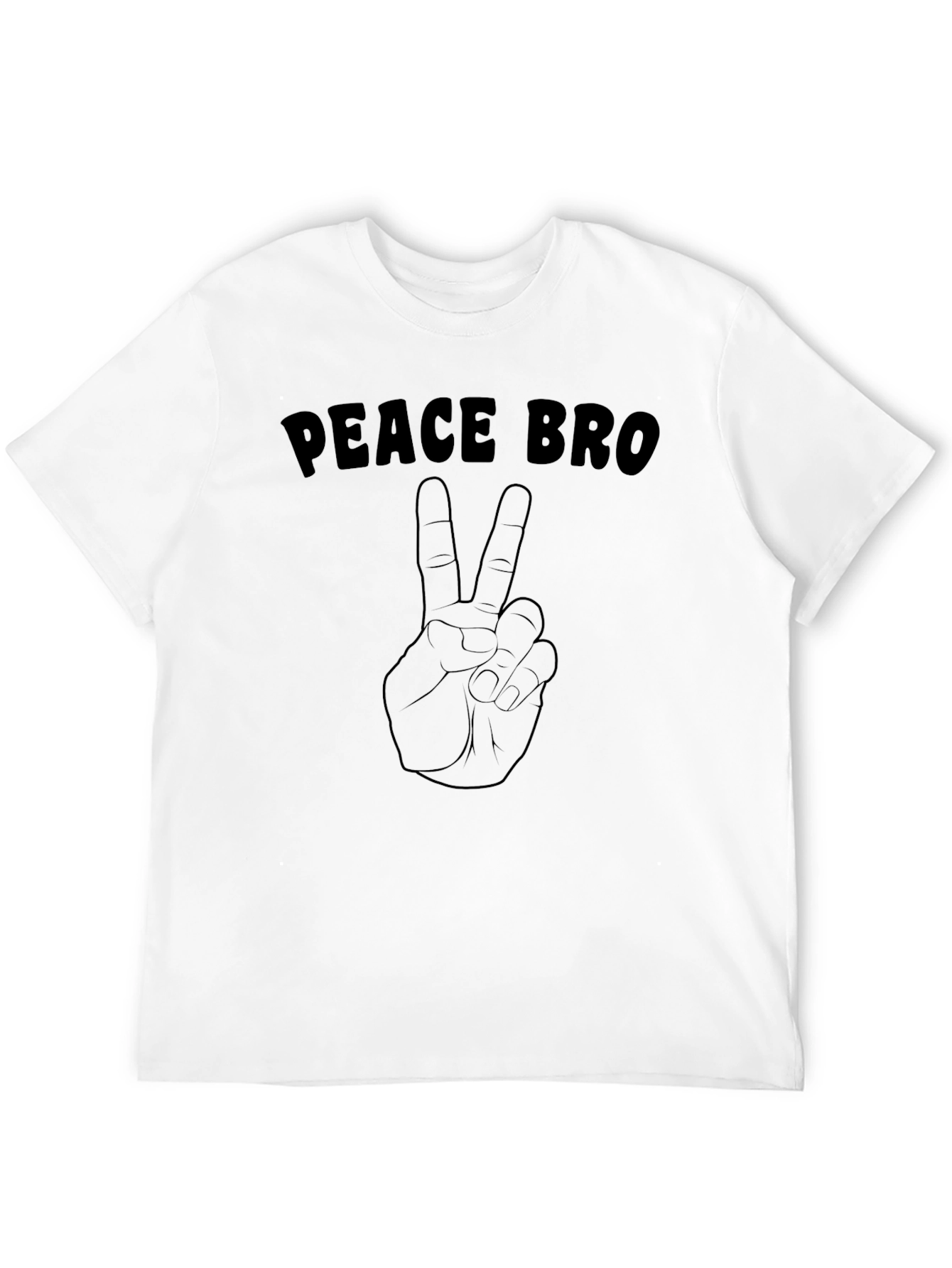 Peace Bro Graphic T-Shirt - Black