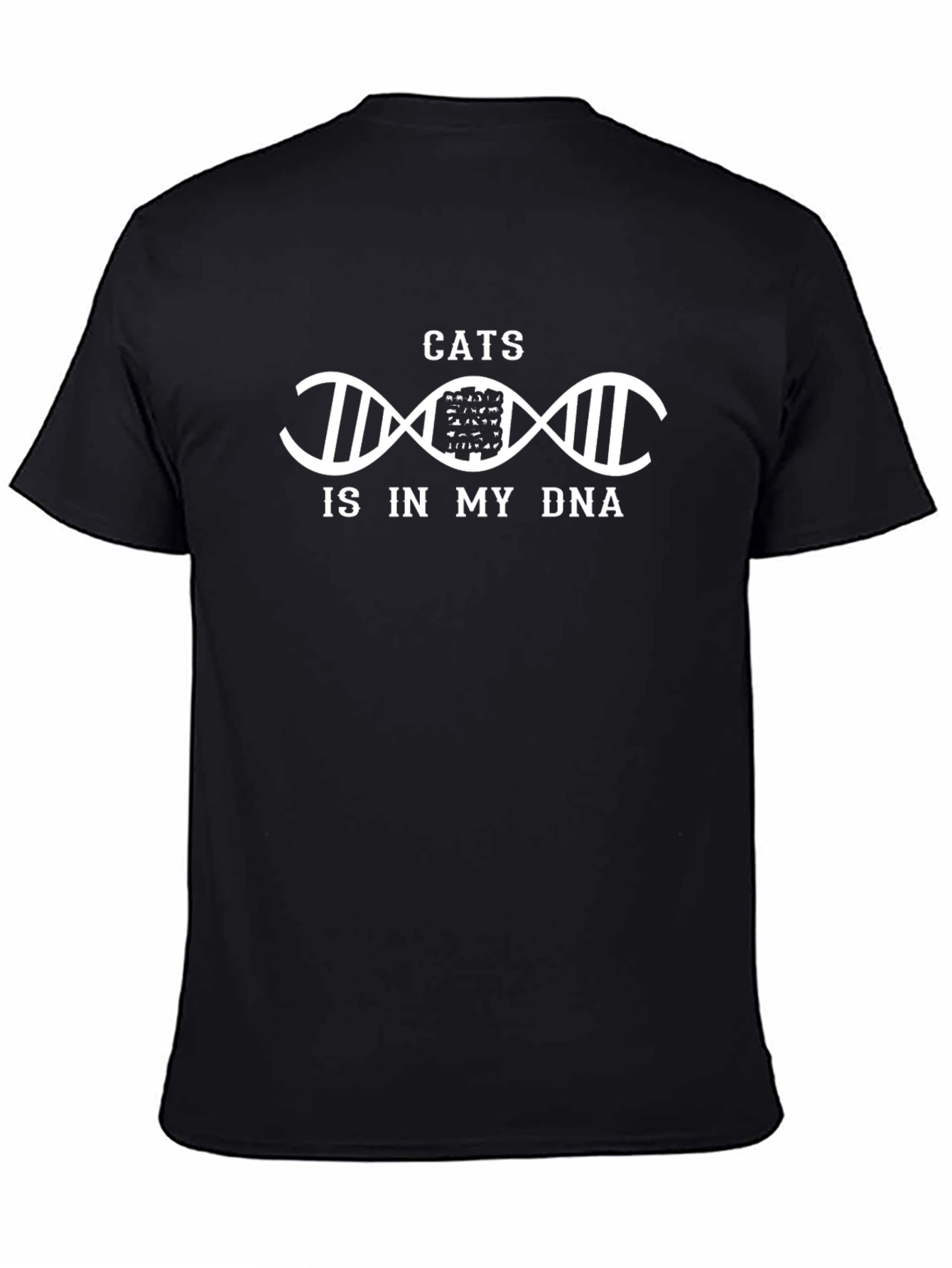 Cats DNA Black Graphic Tee
