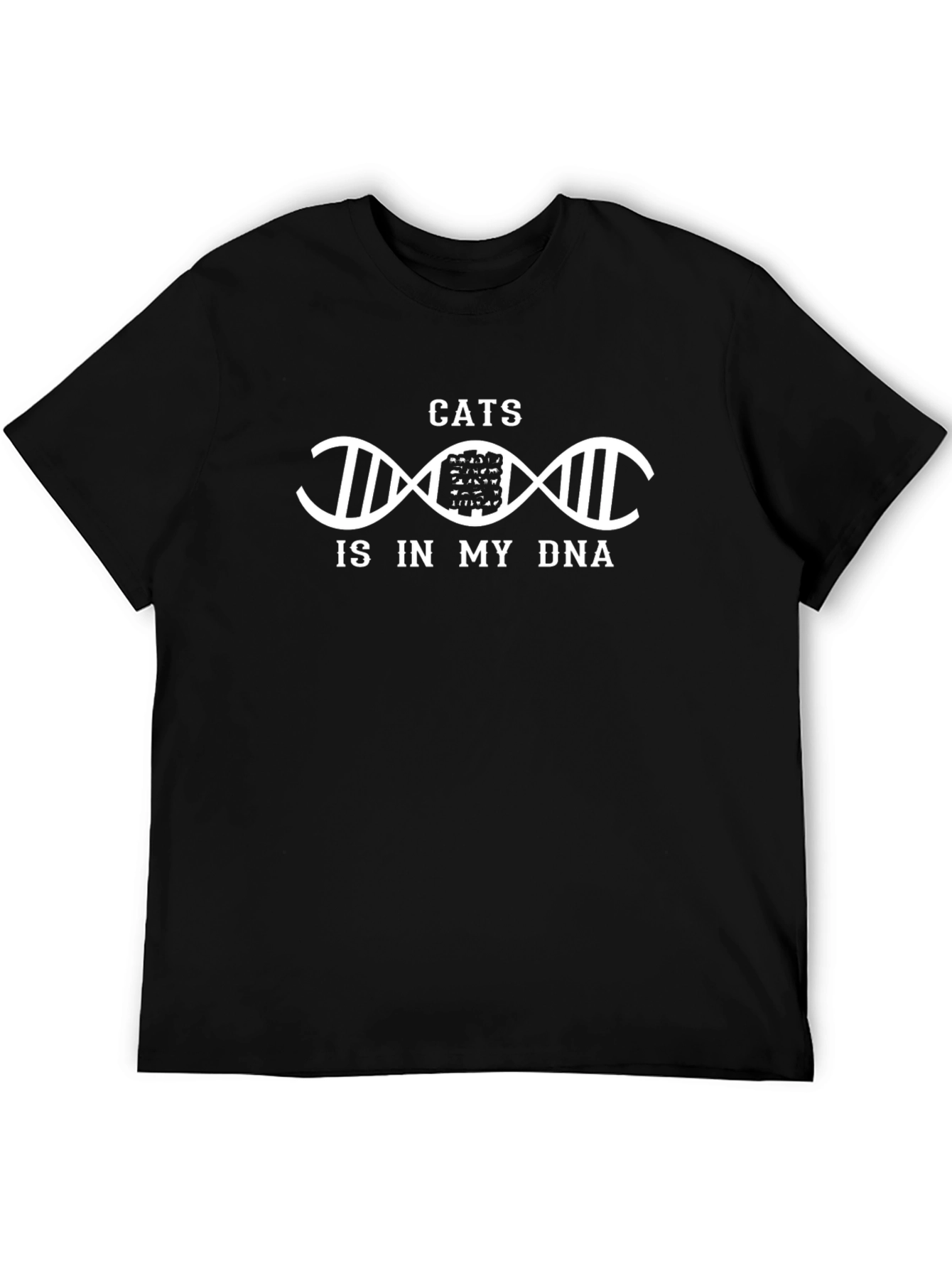 Cats DNA Black Graphic Tee