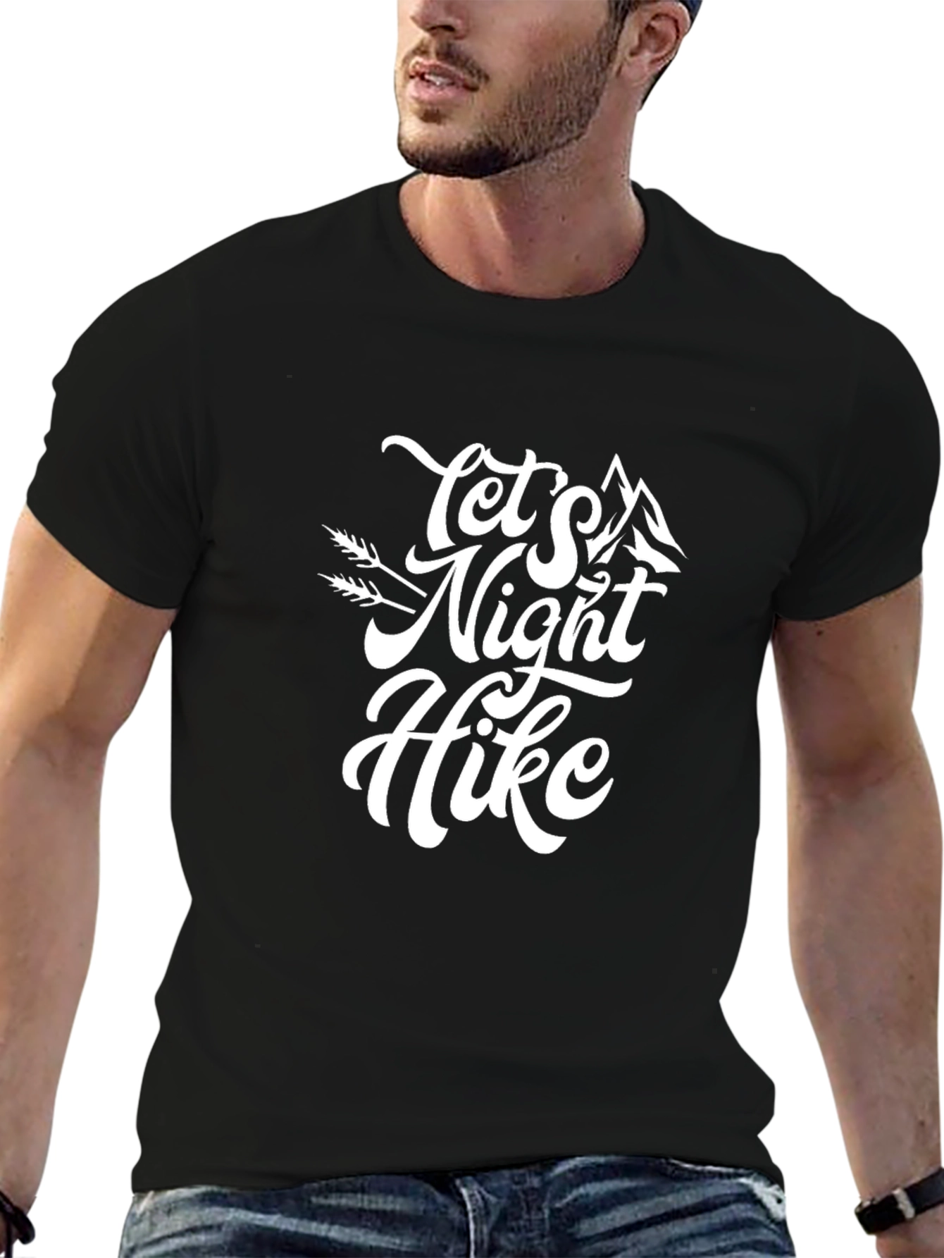 Lets Night Hike Graphic Tee - Adventure Awaits!