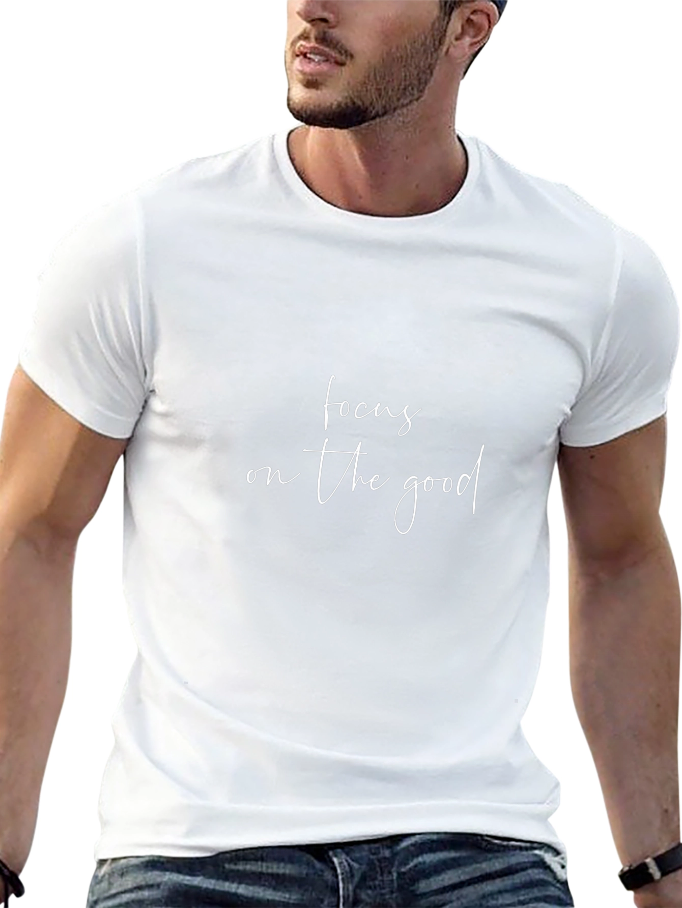 Focus on the Good Black Graphic Tee