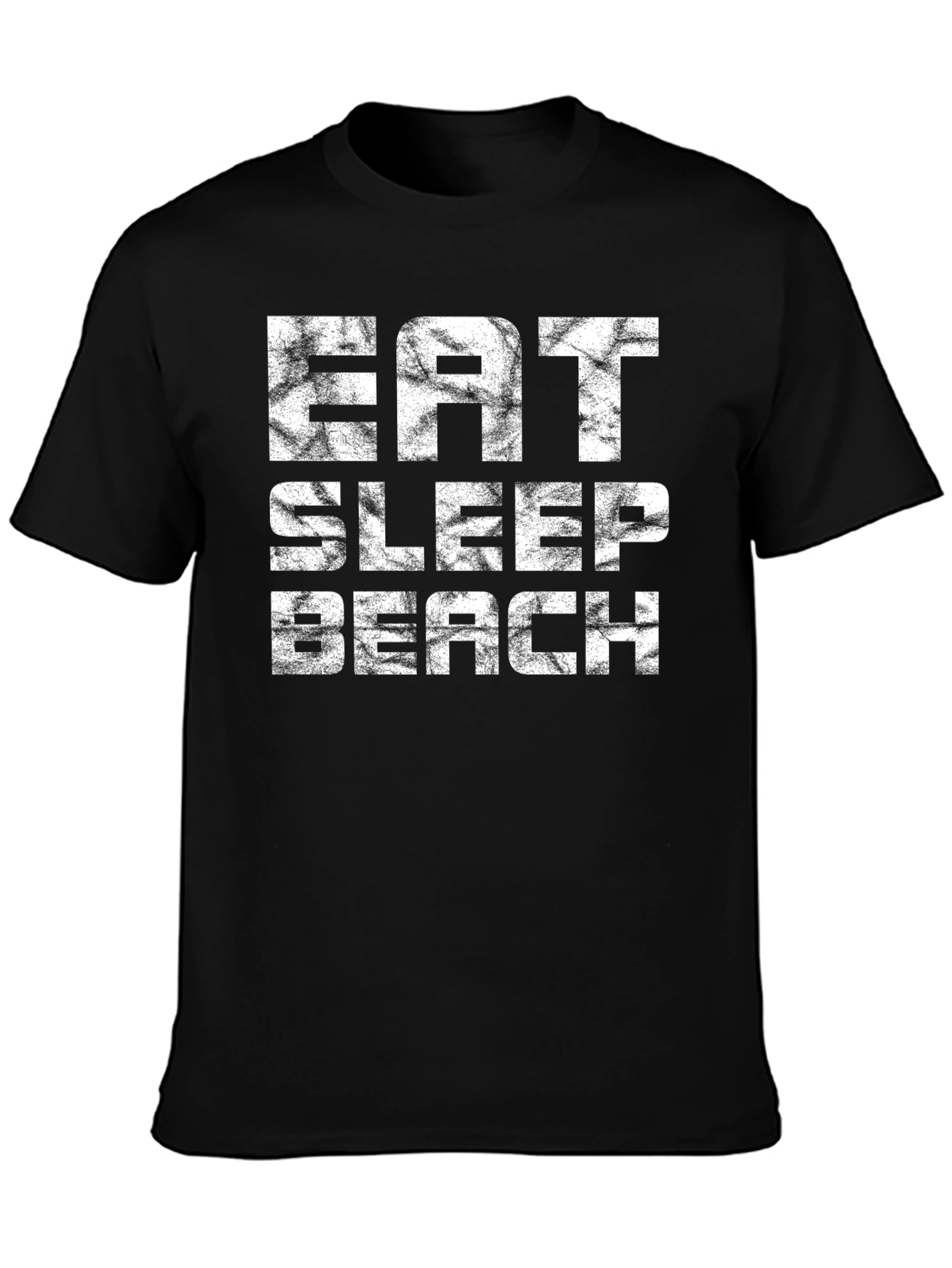 Eat Sleep Beach Black T-Shirt