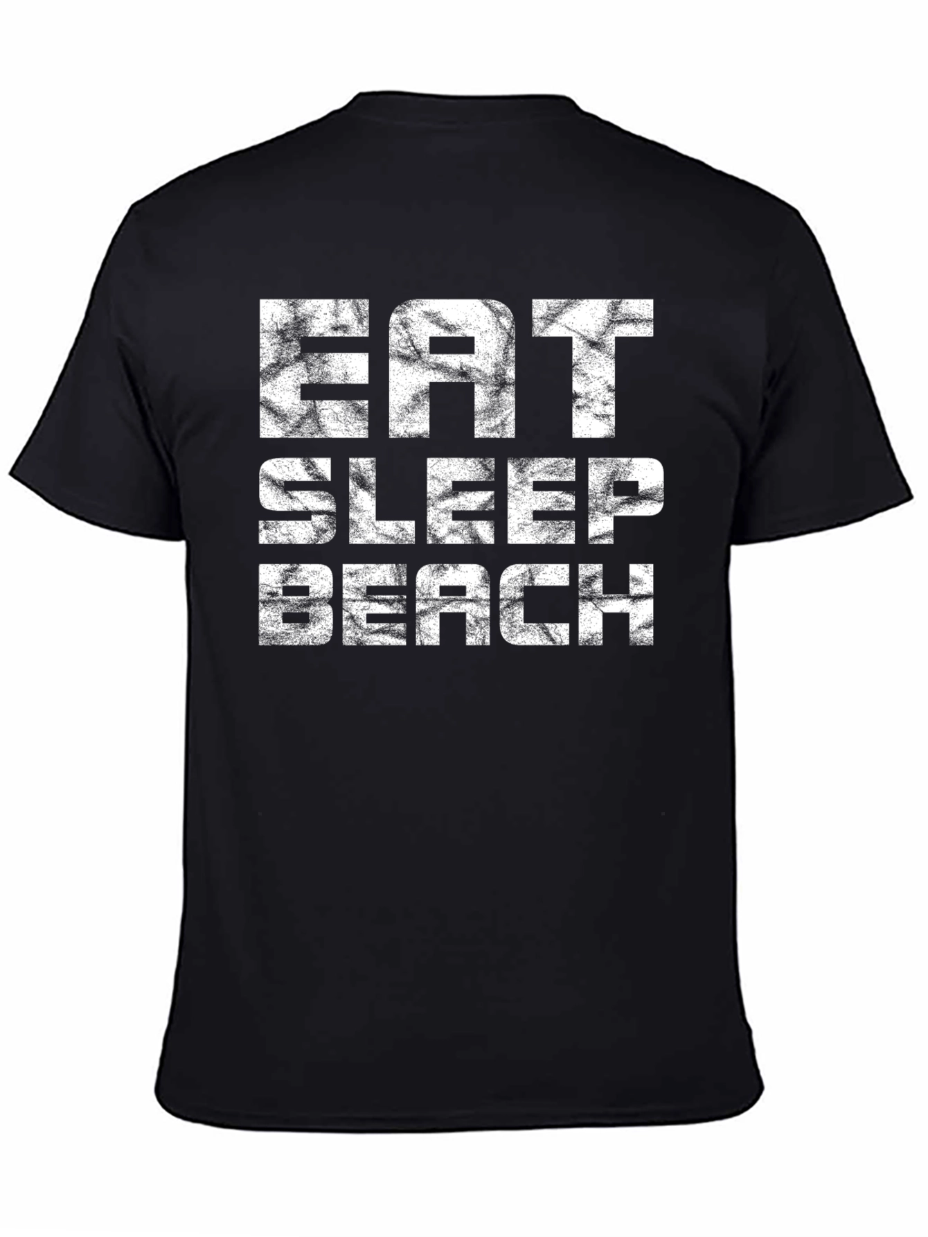 Eat Sleep Beach Black T-Shirt