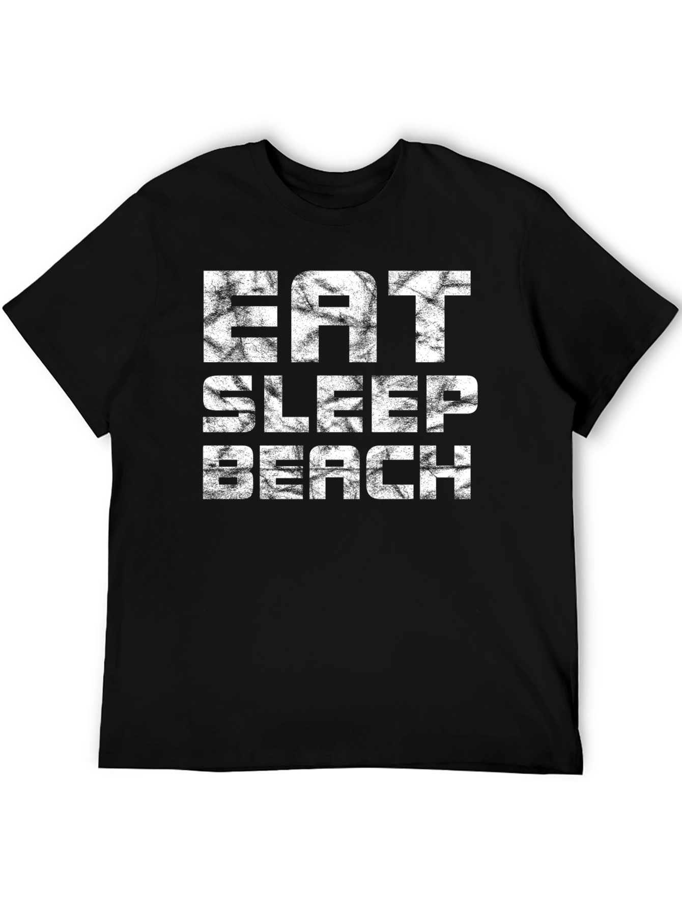 Eat Sleep Beach Black T-Shirt