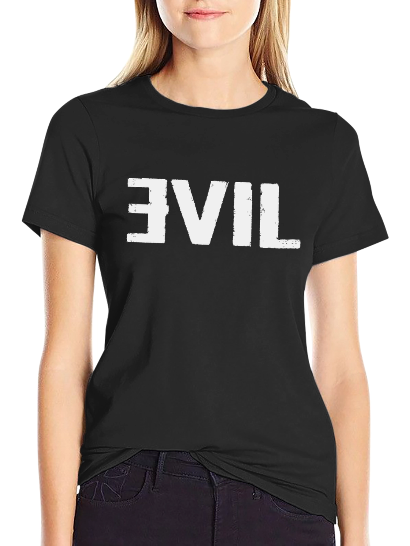 Retro Evil T-Shirt - Distressed Graphic Tee