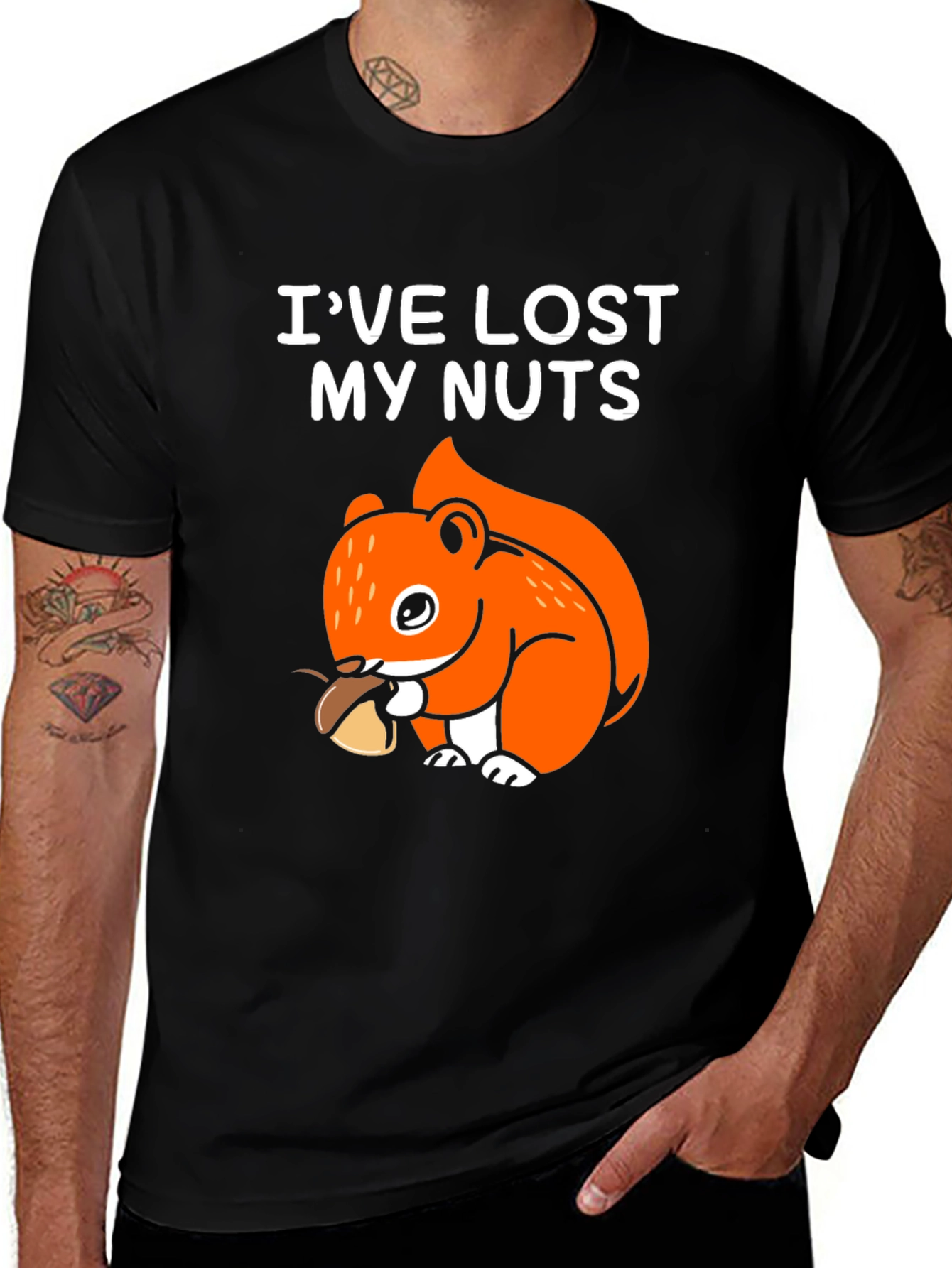 Ive Lost My Nuts Funny Squirrel Graphic T-Shirt