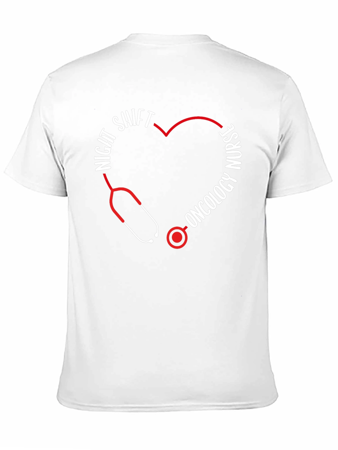 Night Shift Oncology Nurse Stethoscope Heart T-Shirt