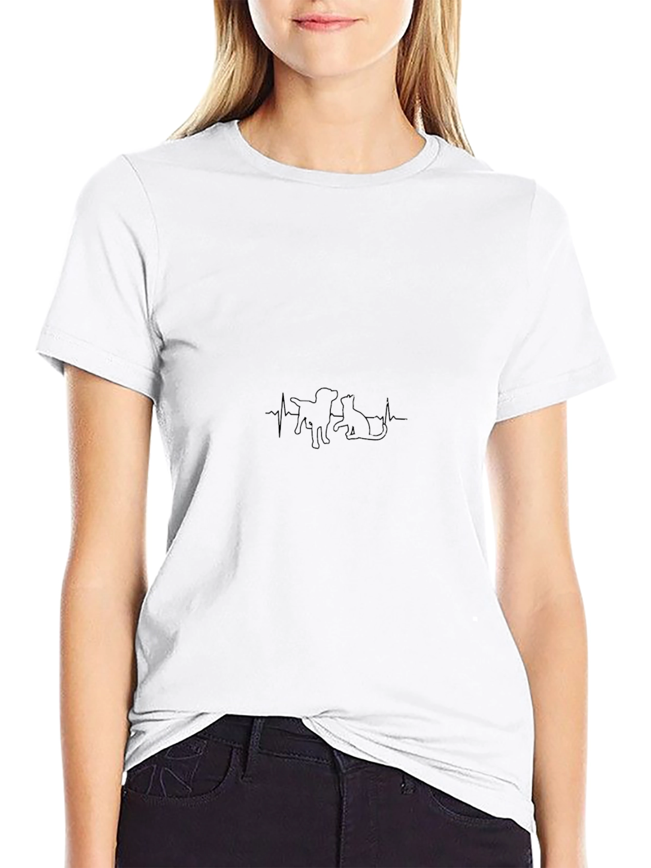Heartbeat Dog & Cat Graphic Tee