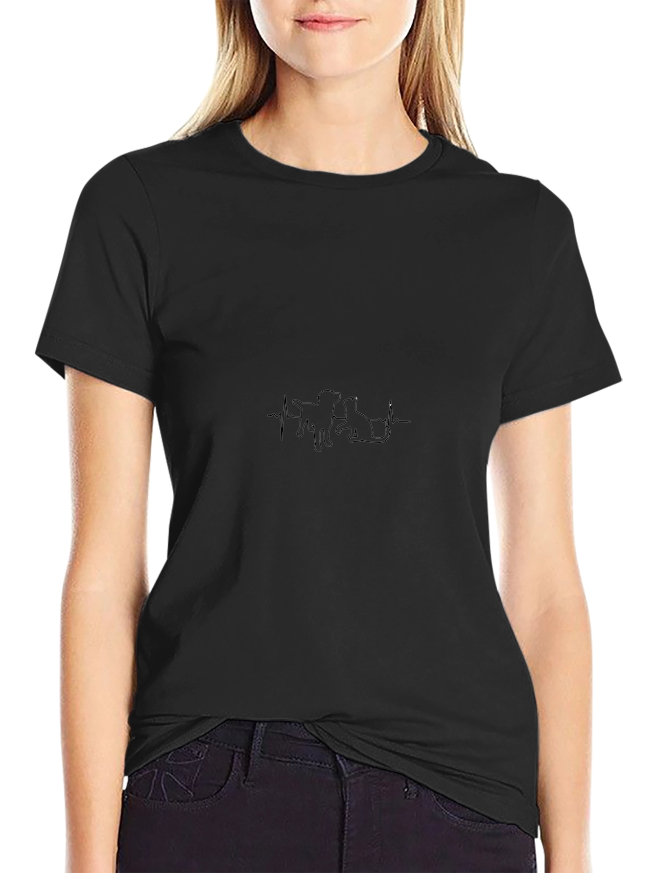 Heartbeat Dog & Cat Graphic Tee