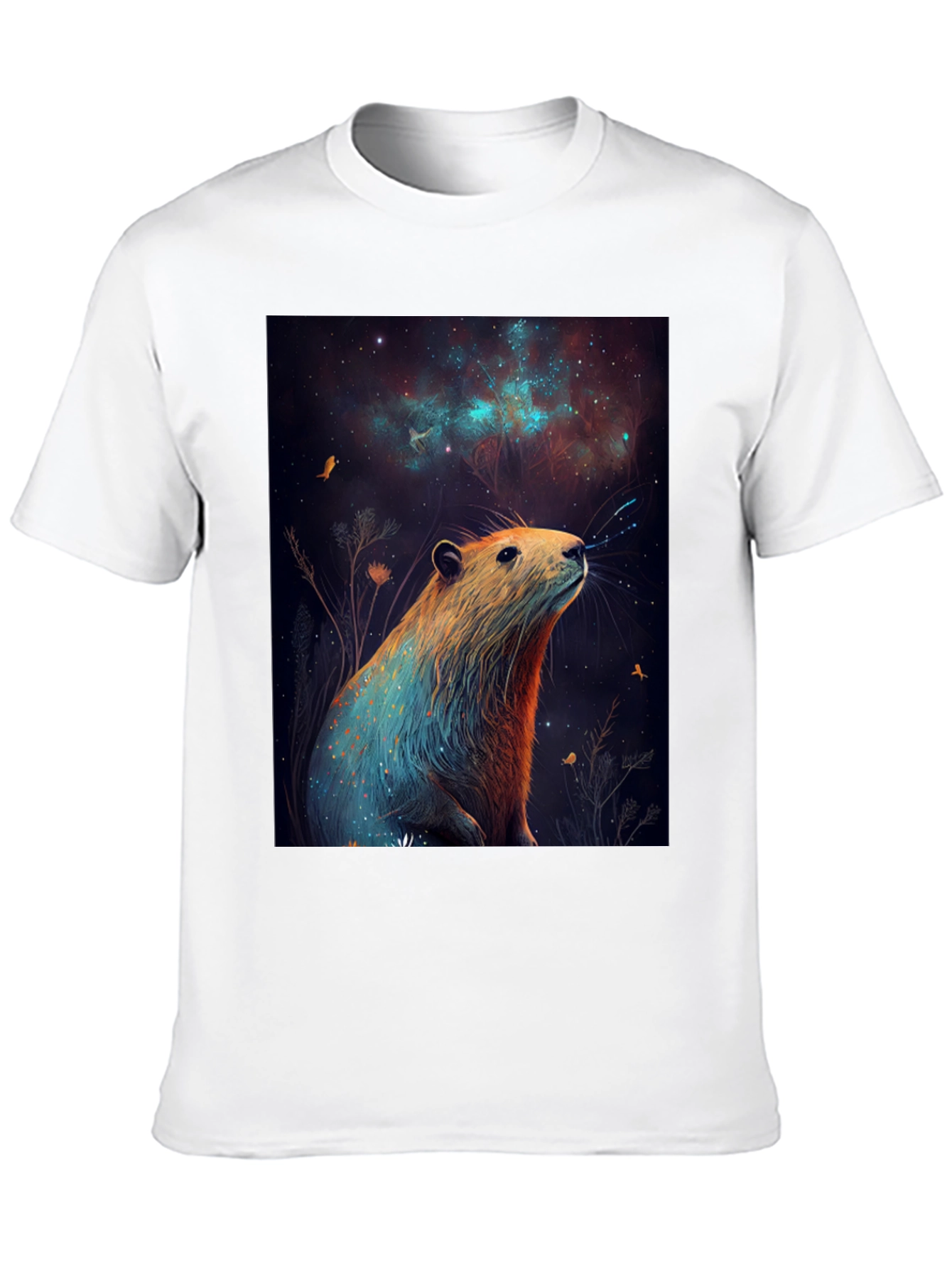 Cosmic Beaver Graphic Tee - Unisex Black T-Shirt