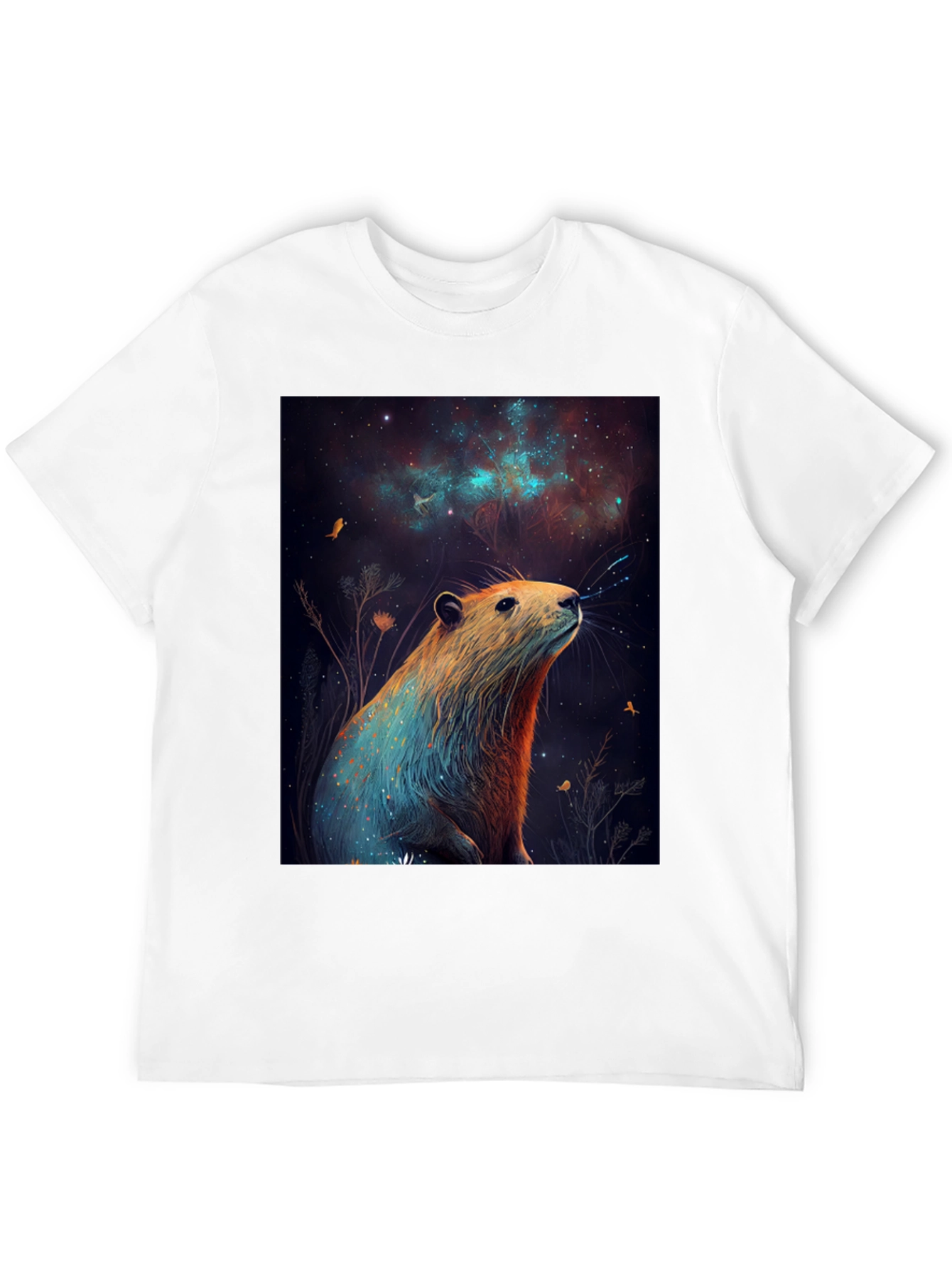 Cosmic Beaver Graphic Tee - Unisex Black T-Shirt