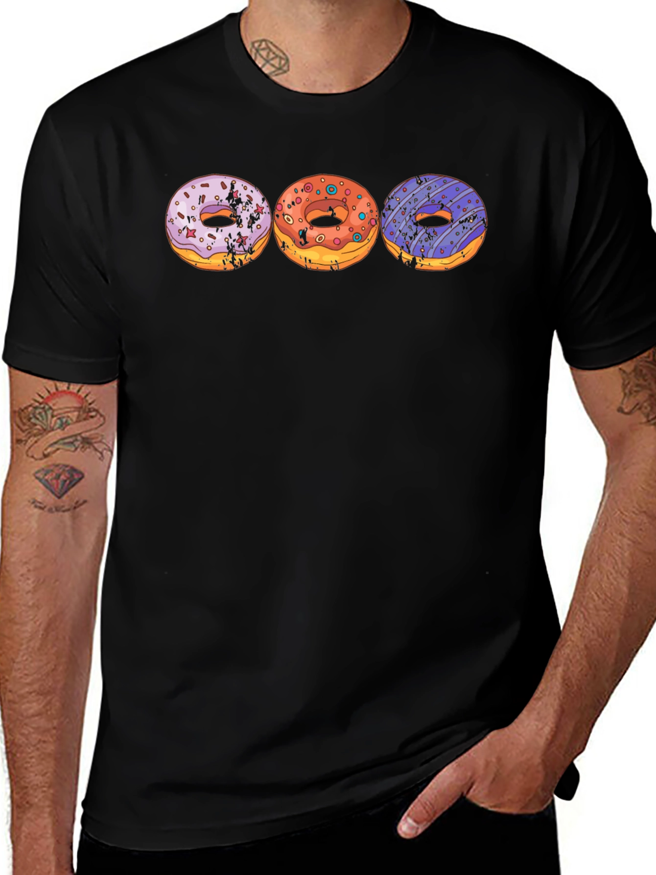 Donut Graphic T-Shirt Novelty Tee