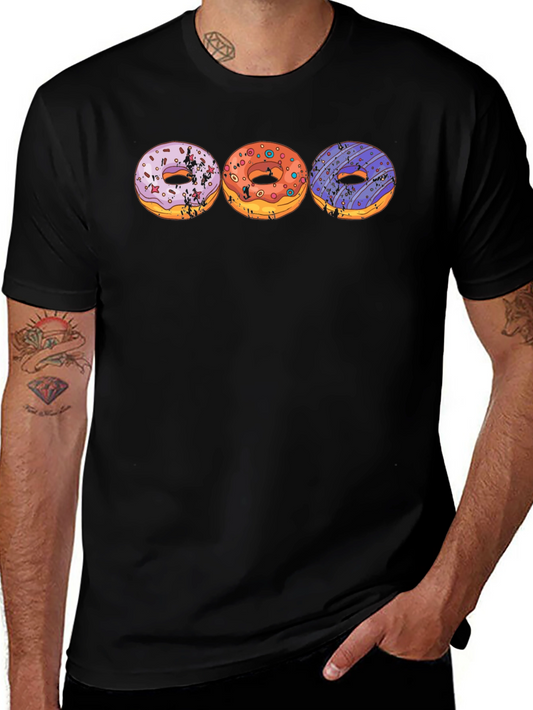 Donut Graphic T-Shirt Novelty Tee