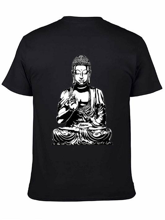 Buddha Graphic Black T-Shirt - Relaxed Fit