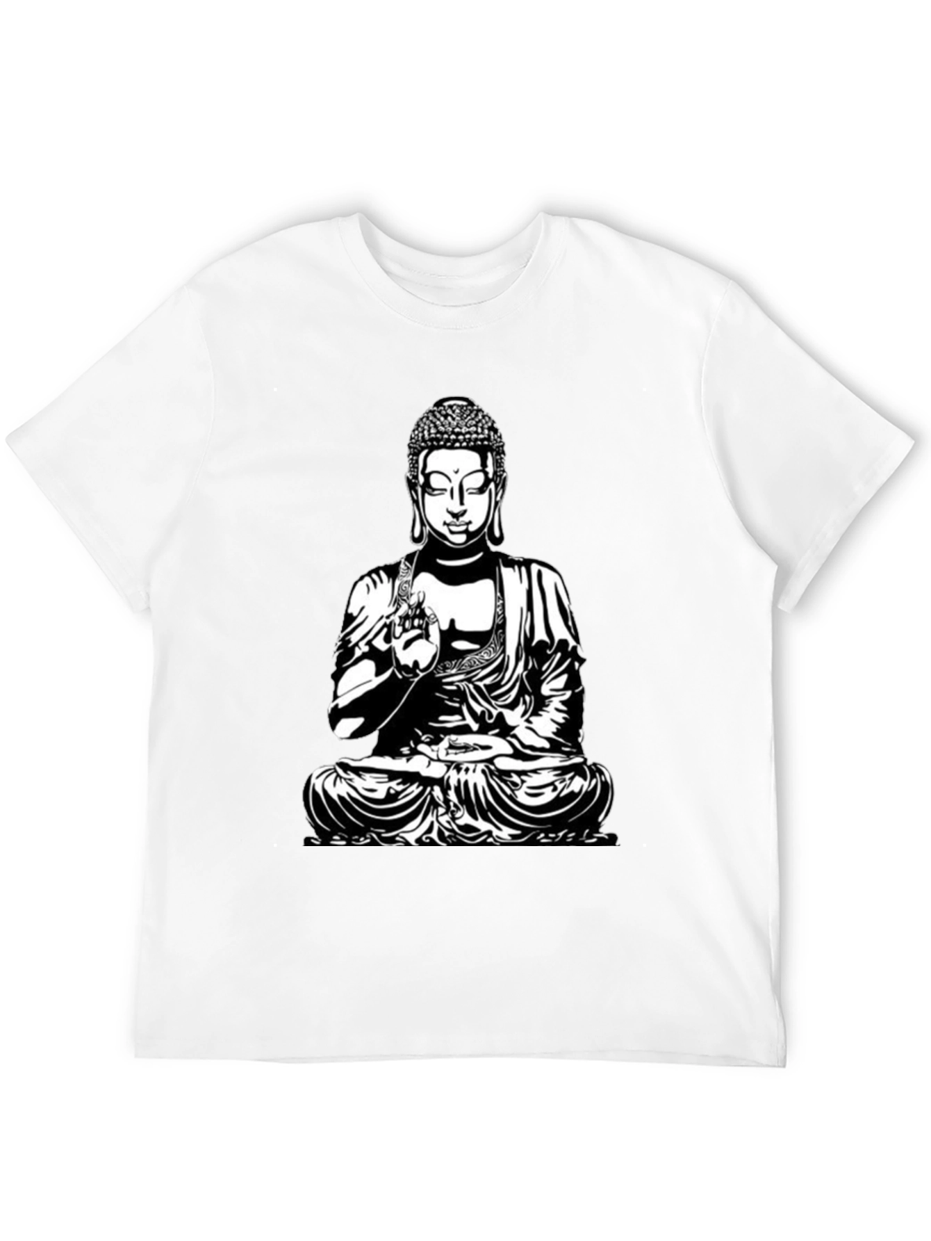 Buddha Graphic Black T-Shirt - Relaxed Fit