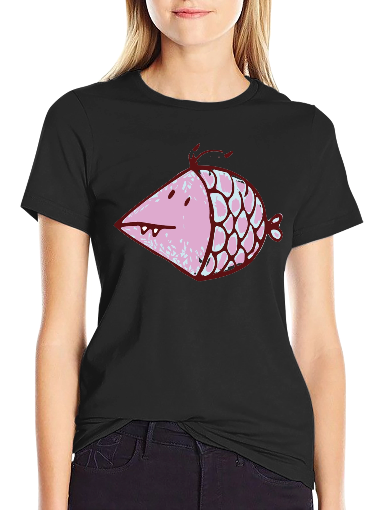 Funny Fish Graphic Tee - Unique Design