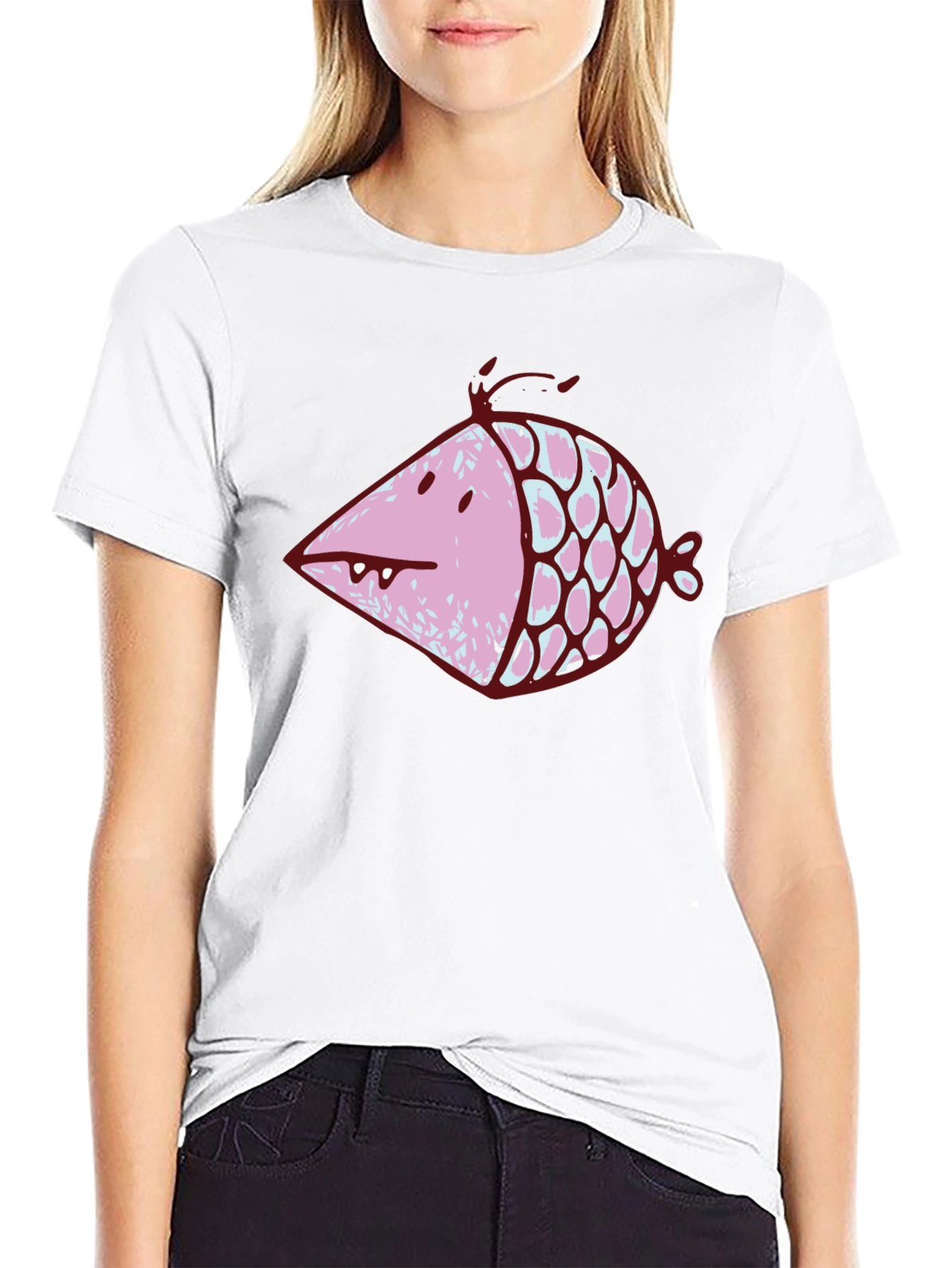 Funny Fish Graphic Tee - Unique Design