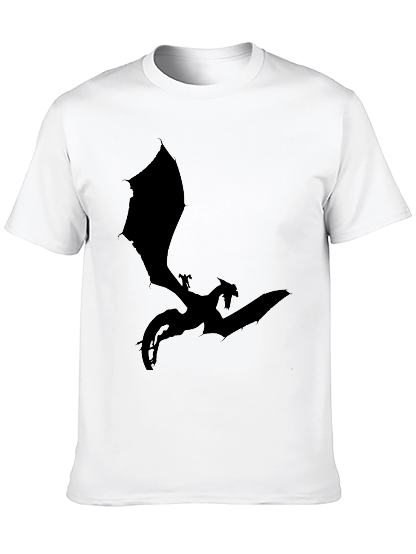 Black Dragon Silhouette T-Shirt - Fantasy Tee