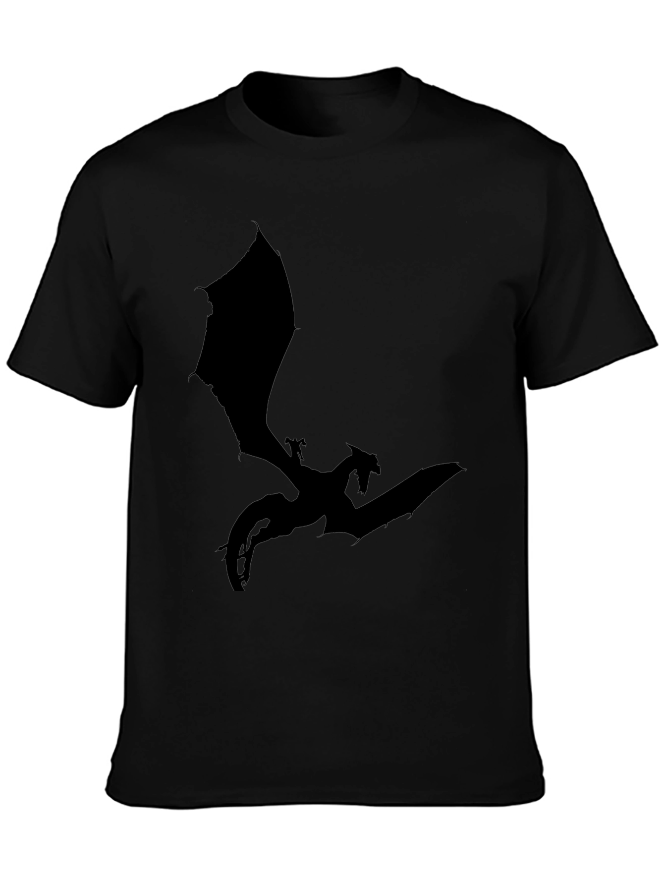 Black Dragon Silhouette T-Shirt - Fantasy Tee