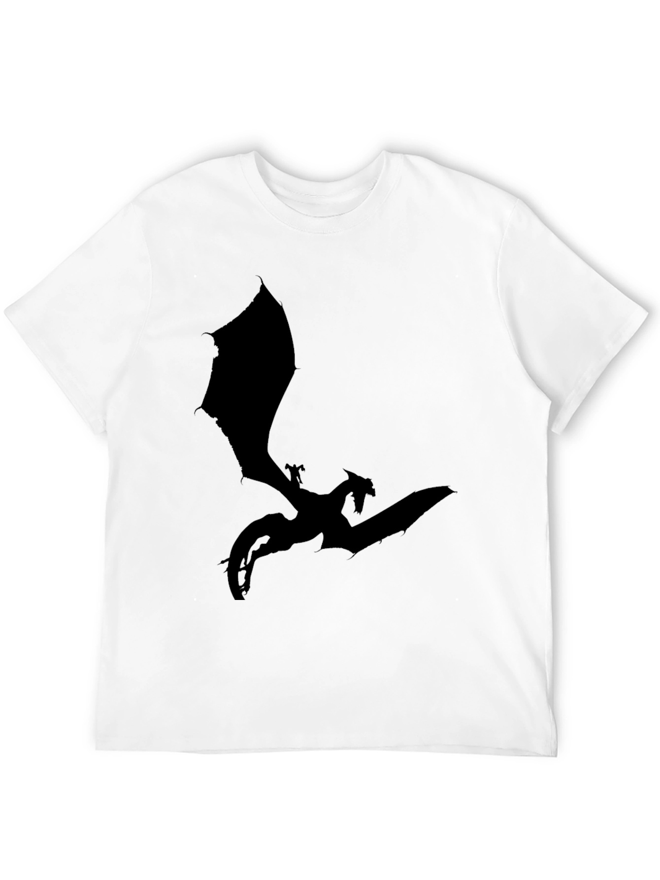 Black Dragon Silhouette T-Shirt - Fantasy Tee
