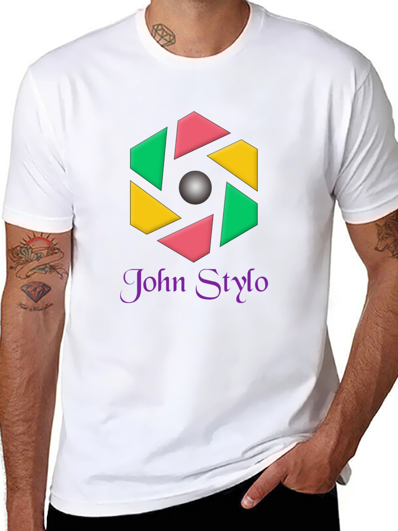 Modern Geometric T-Shirt - John Stylo Design