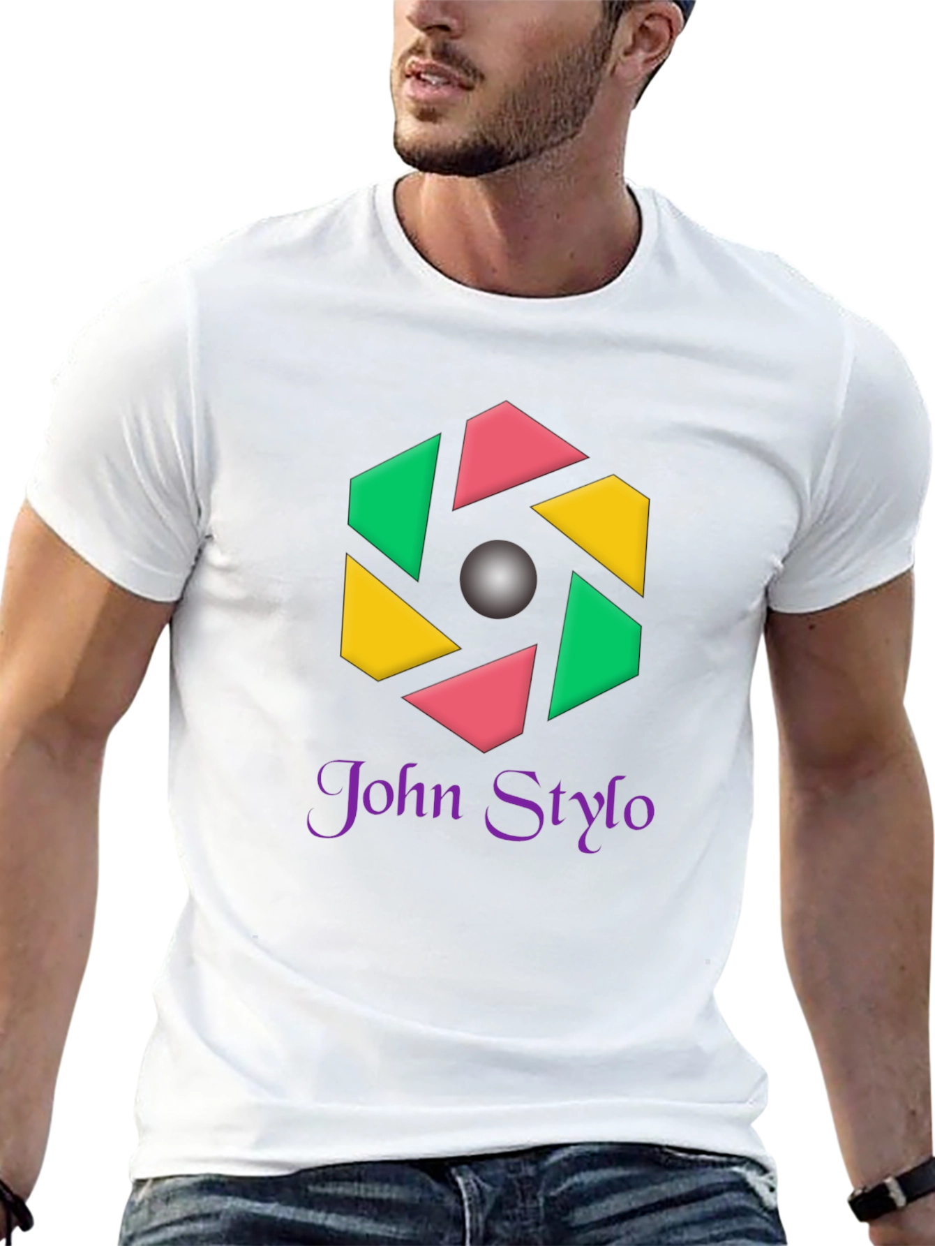 Modern Geometric T-Shirt - John Stylo Design