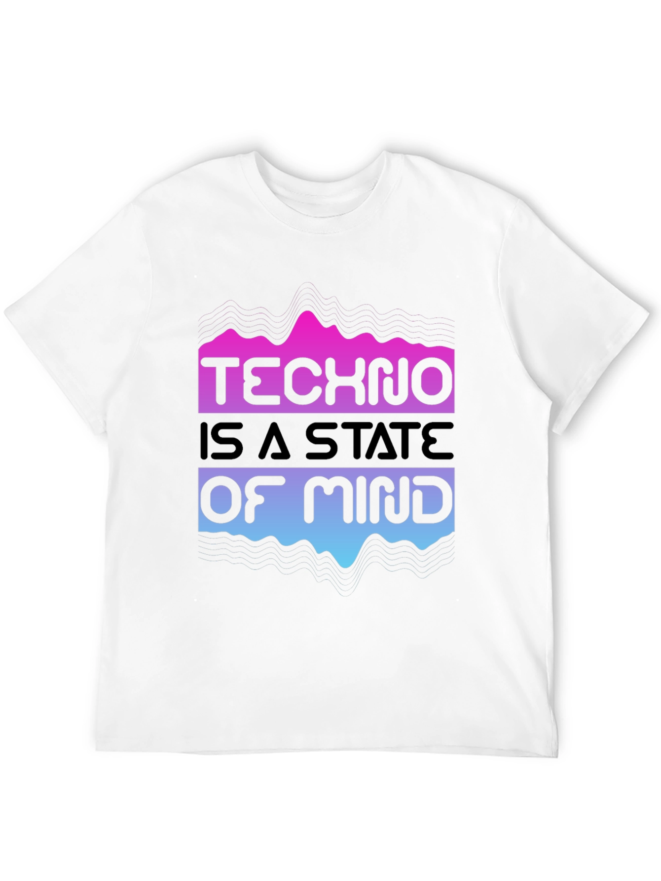 Techno State of Mind Black Graphic T-Shirt