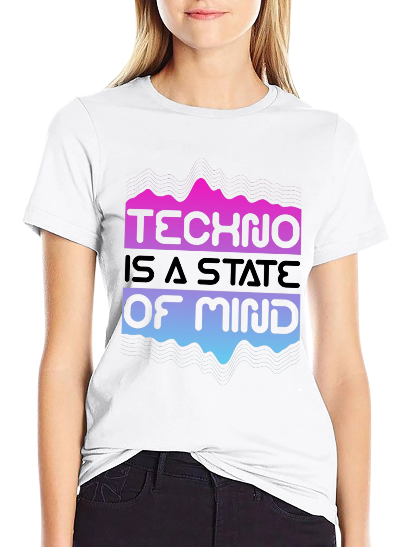 Techno State of Mind Black Graphic T-Shirt