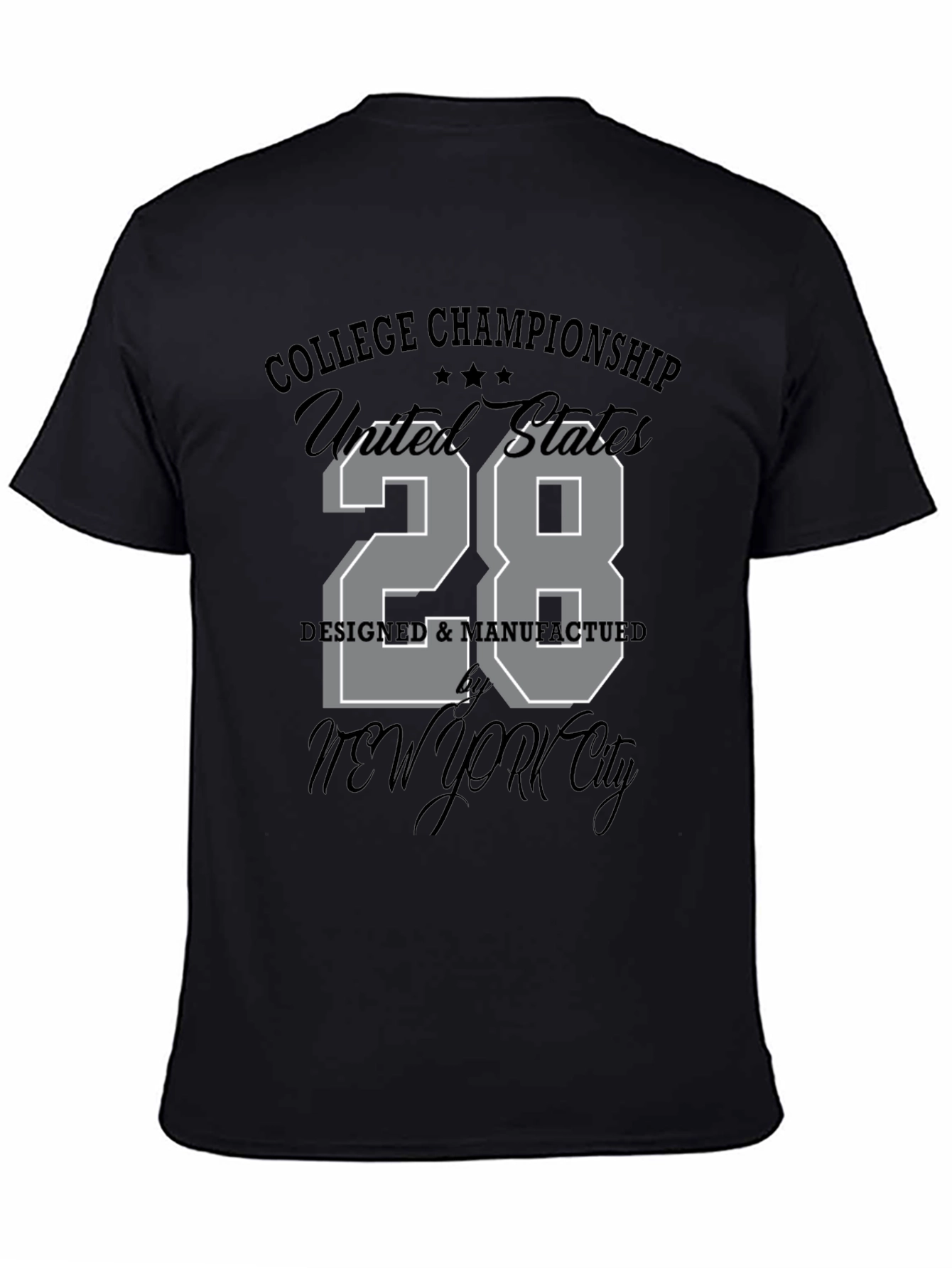 College Championship United States T-Shirt - Black