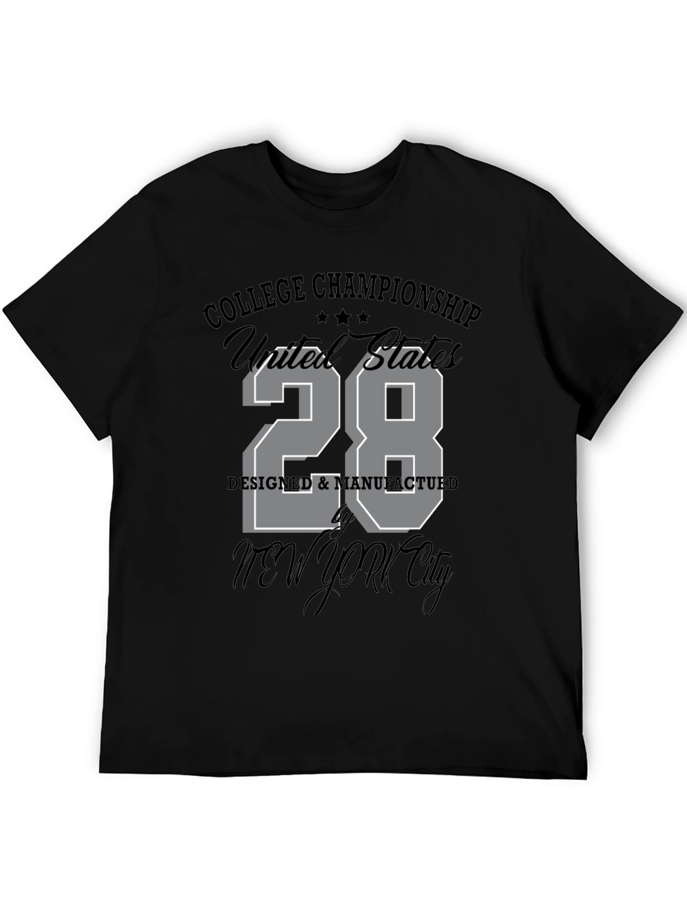College Championship United States T-Shirt - Black