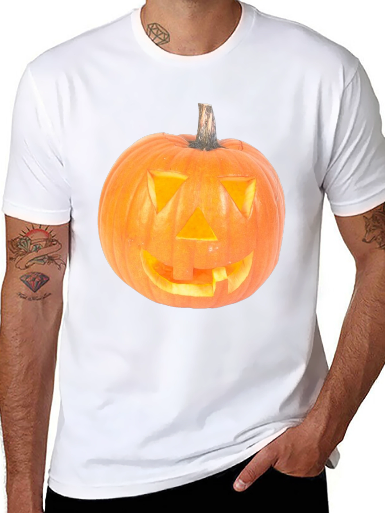 Halloween Pumpkin T-Shirt - Spooky Festive Apparel