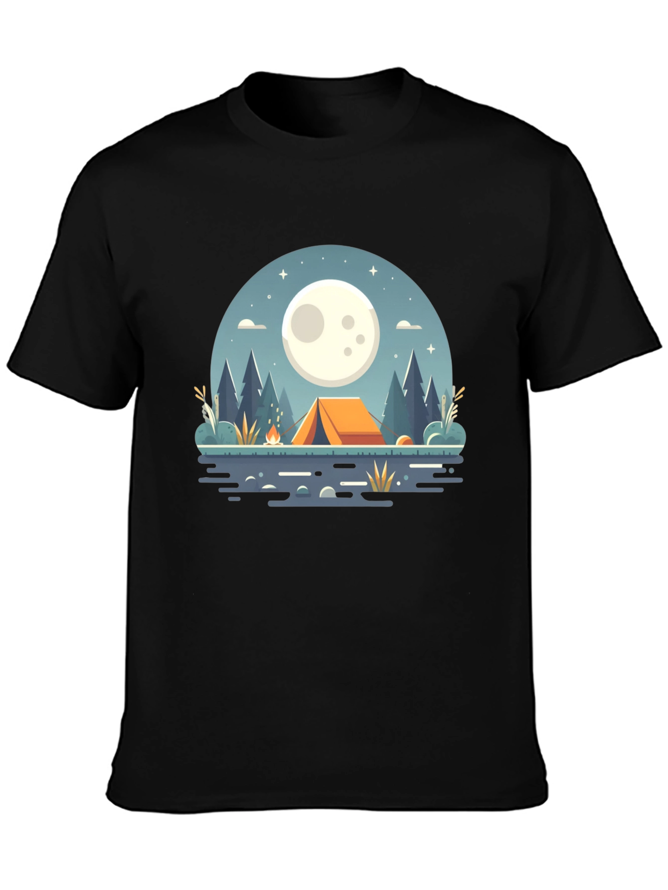 Camping Under the Moon Graphic Tee