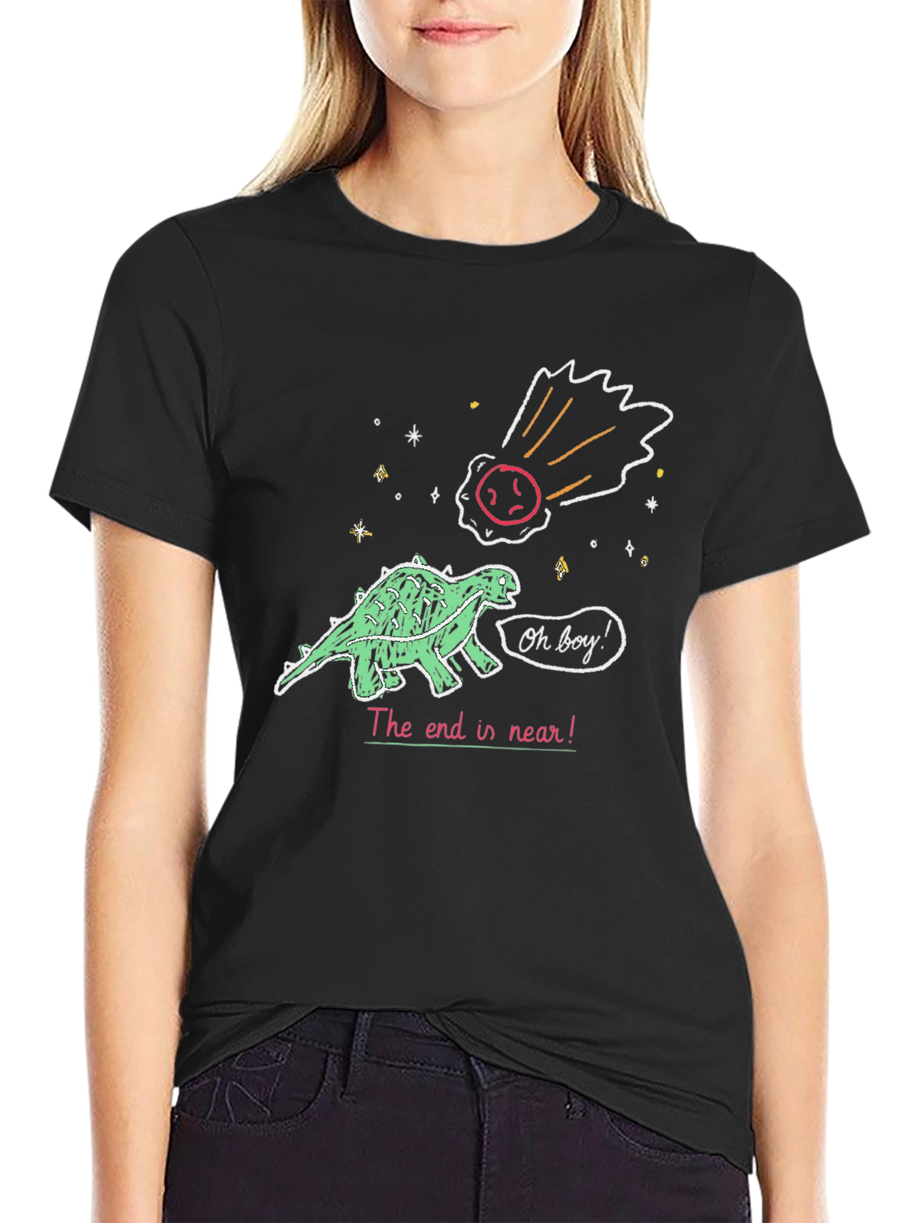 Dinosaur Meteor T-Shirt - End is Near