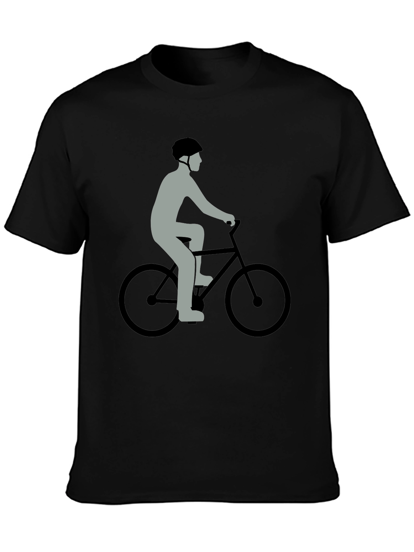 Cyclist Graphic T-Shirt - Black Cotton Blend