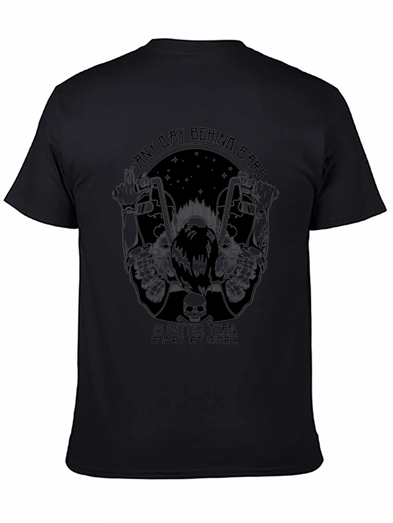 Biker Any Day Behind Bars Graphic Tee